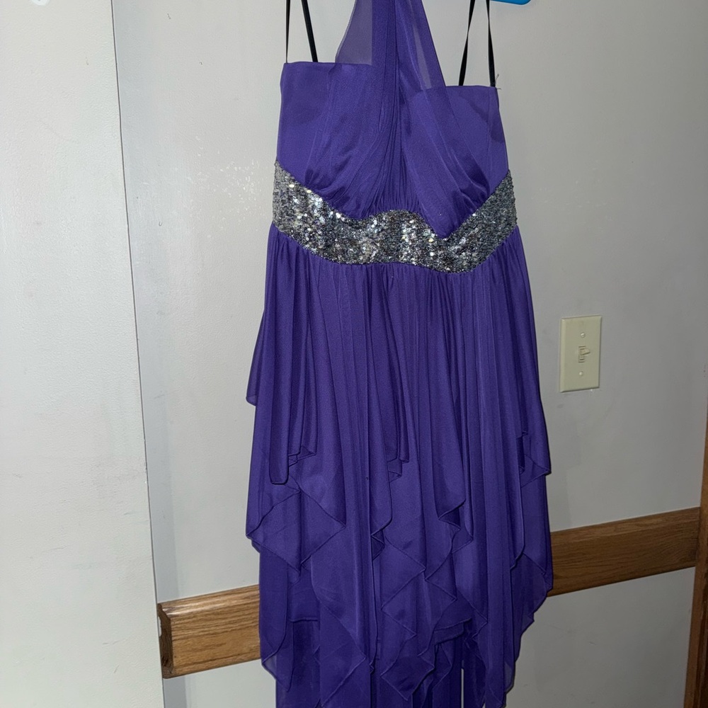 Deb Purple Dress with Silver Accents